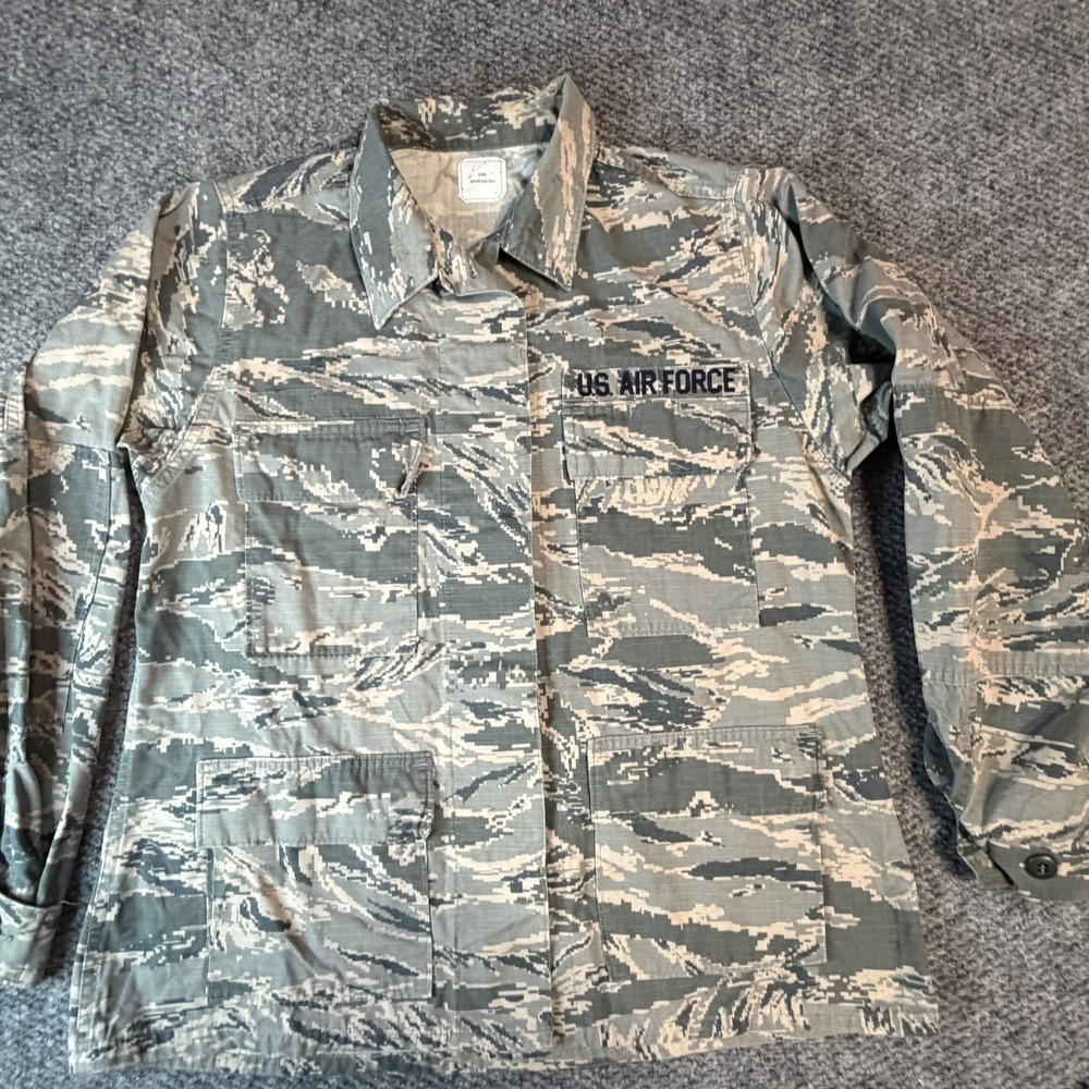 US Air Force Women's ABU Camouflage Utility Jacket Size 12R Digital Tiger
